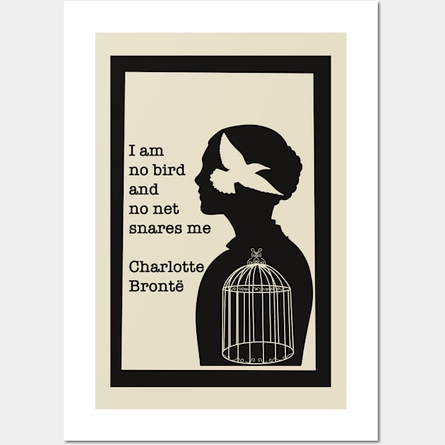 Jane Eyre, not a bird Wall Art by TheGiftMonsterStudio